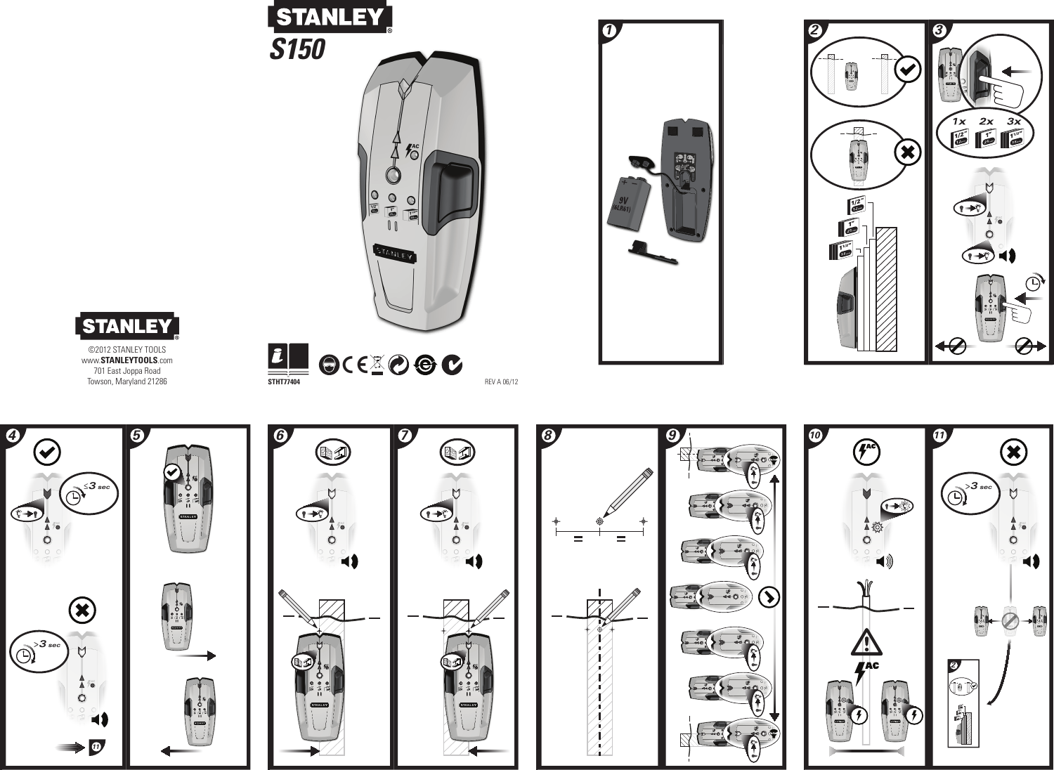 Stanley Stud Sensor 200 User Manual